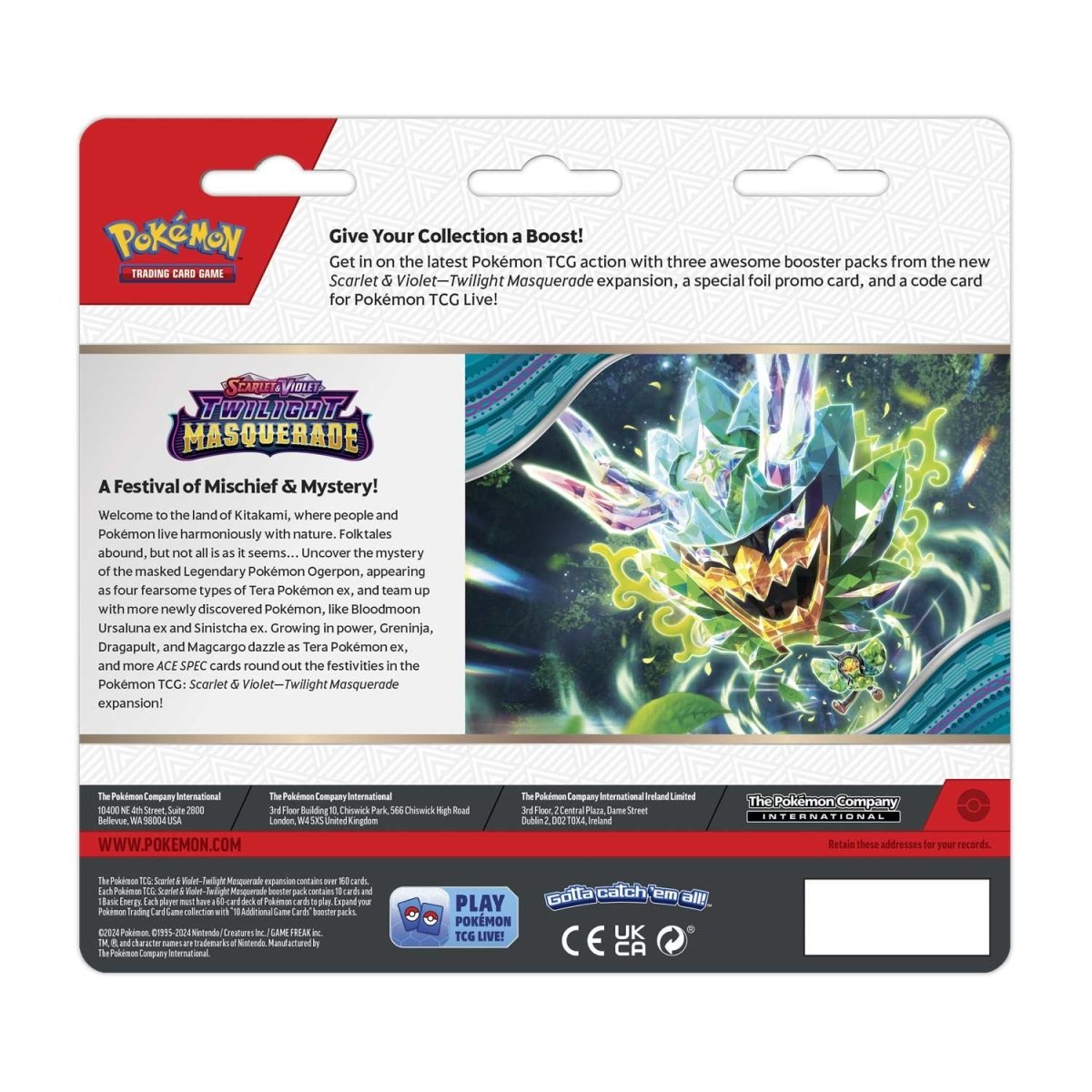 Pokemon: Scarlet & Violet Twilight Masquerade 3-Pack Blister [Random]
