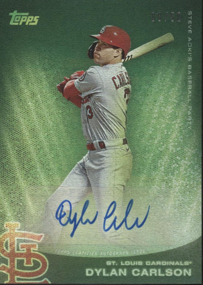 Dylan Carlson 2022 Topps x Steve Aoki Green Auto #46B