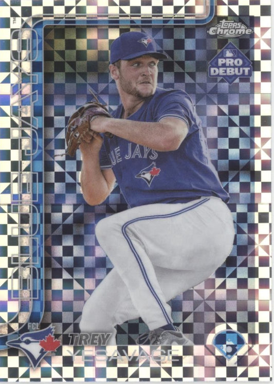 Trey Yesavage 2025 Topps Chrome Pro Debut Xfractor Refractor #PDC-45