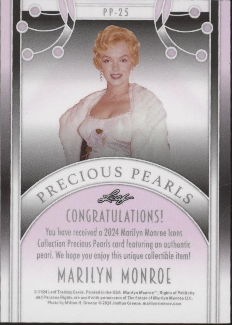 Marilyn Monroe 2024 Leaf Precious Pearls Red 2/2 #PP-25