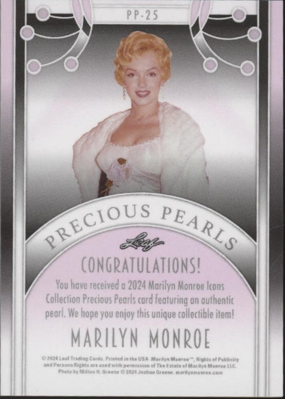 Marilyn Monroe 2024 Leaf Precious Pearls Red 2/2 #PP-25