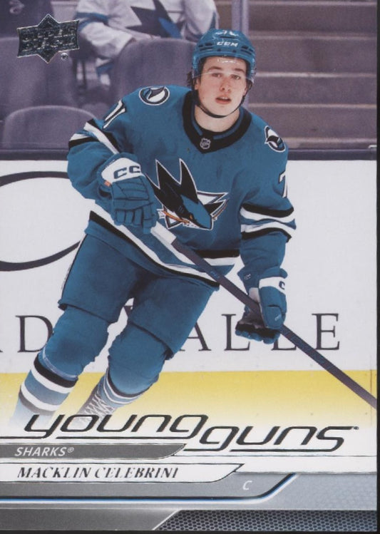 Macklin Celebrini 2024-25 Upper Deck Series 2 Young Guns RC #451