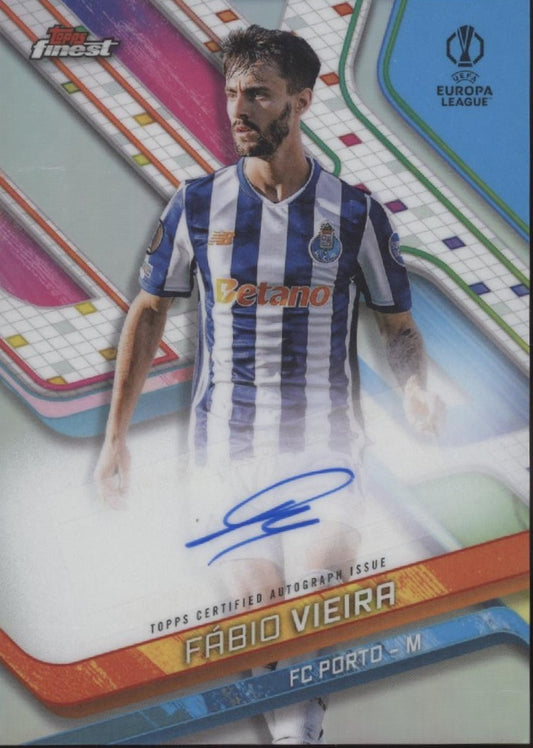 Fabio Vieira 2024-25 Topps Finest UEFA Europa League Refractor Auto #BA-FO