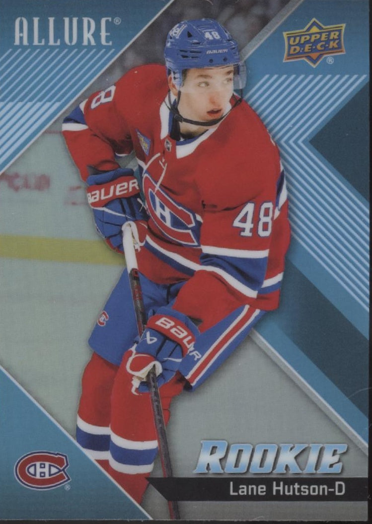 Lane Hutson 2024-25 Upper Deck Allure Blue Refractor RC #139