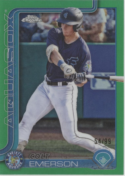 Colt Emerson 2025 Topps Chrome Pro Debut Green Refractor 54//99 #PDC-33