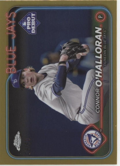 Connor O'Halloran 2024 Topps Chrome Pro Debut Gold Refractor 24/50 #PDC-169