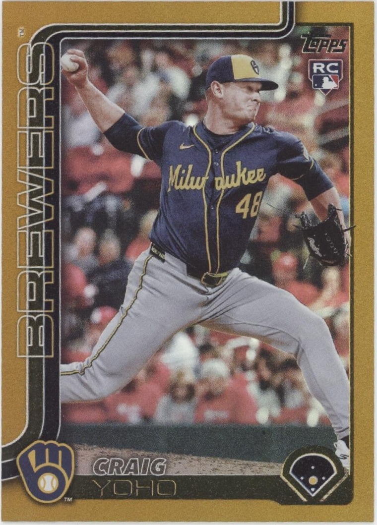 Craig Yoho 2025 Topps Update Series Gold Holo RC 10/50 #US261