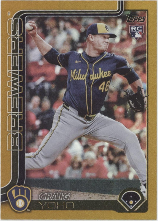 Craig Yoho 2025 Topps Update Series Gold Holo RC 10/50 #US261