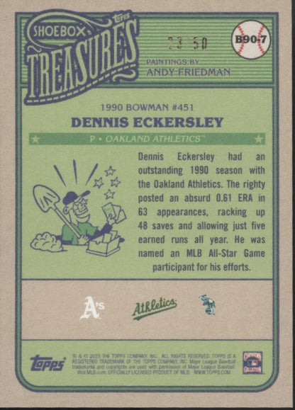 Dennis Eckersley 2025 Topps Shoebox Treasures '90 Bowman 23/50 #B90-7