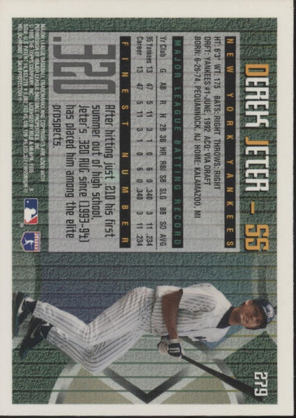 Derek Jeter 1995 Topps Finest with Coating #279