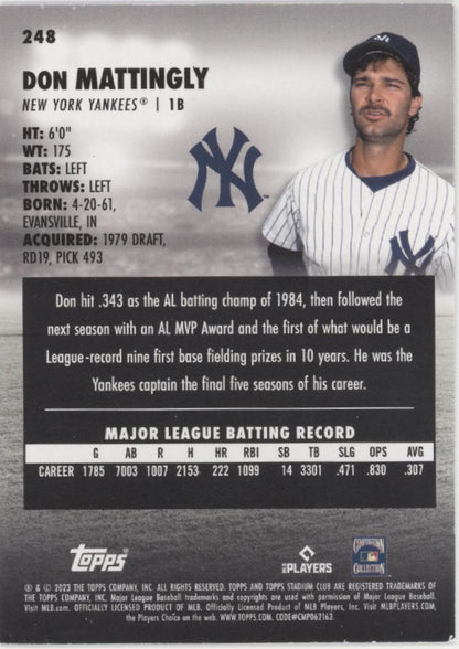 Don Mattingly 2023 Topps Stadium Club Sepia #248