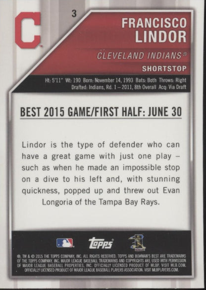 Francisco Lindor 2015 Bowman's Best RC #3 #1