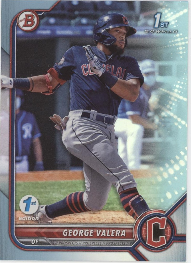 George Valera 2022 Bowman Prospects Sky Blue Holo #BPPF-22