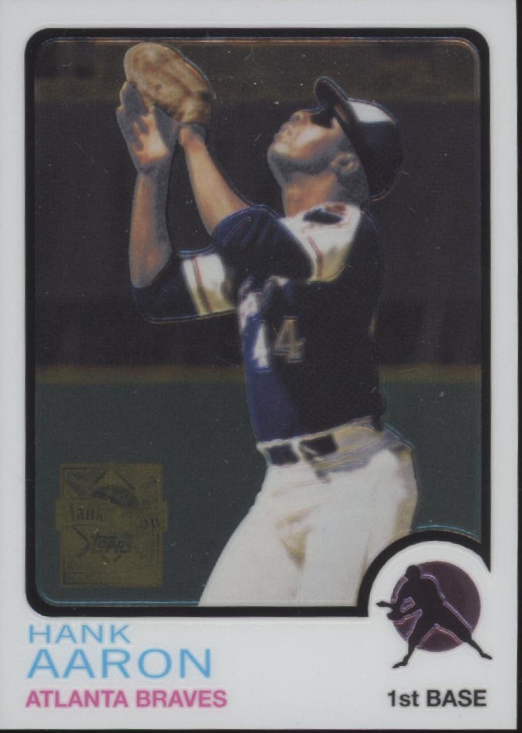 Hank Aaron 1999 Topps Commemorative Reprint #100