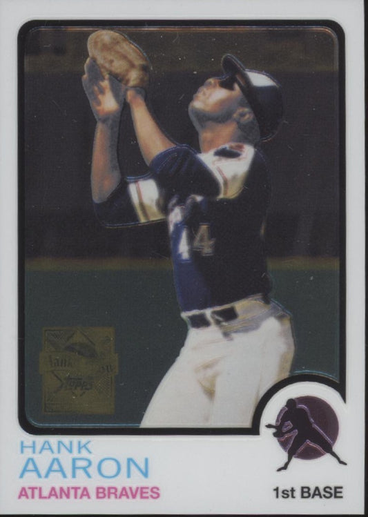 Hank Aaron 1999 Topps Commemorative Reprint #100