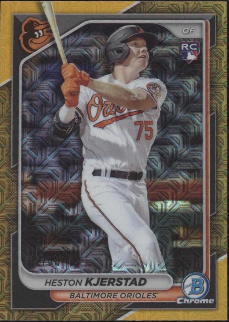 Heston Kjerstad 2024 Bowman Chrome Gold Mojo Refractor RC 02/50 #9、Collector Store LLC、kayou