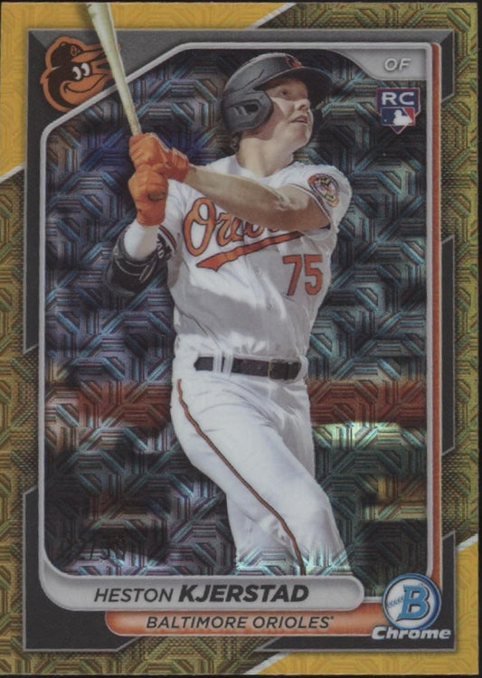 Heston Kjerstad 2024 Bowman Chrome Gold Mojo Refractor RC 02/50 #9