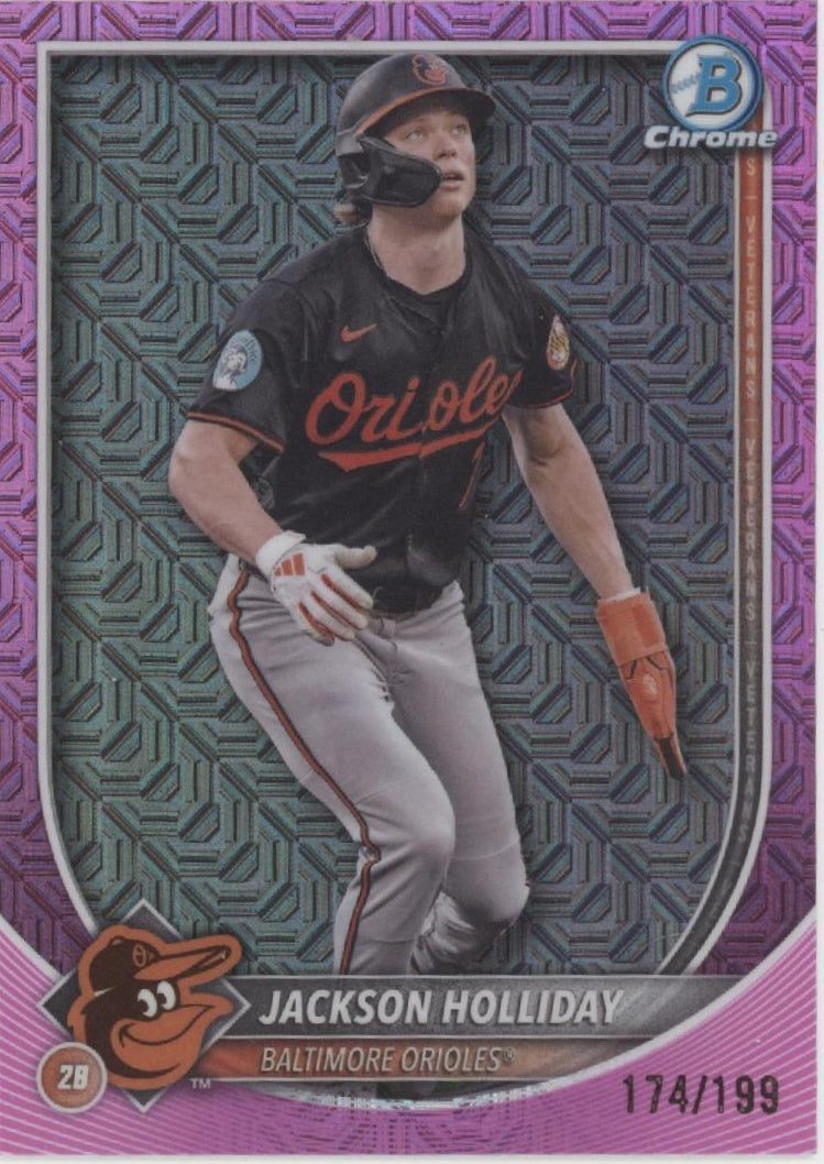 Jackson Holiday 2025 Bowman Chrome Fuchsia Mojo Refractor 174/199 #77