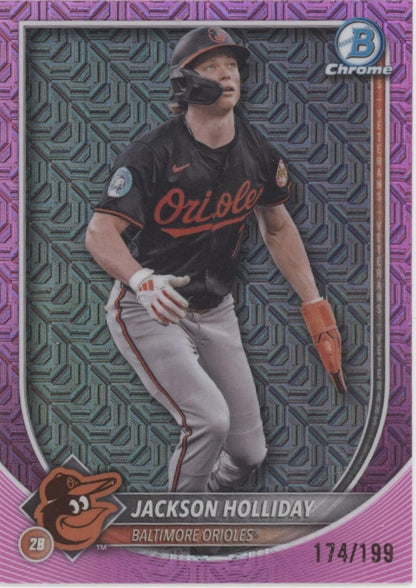 Jackson Holiday 2025 Bowman Chrome Fuchsia Mojo Refractor 174/199 #77