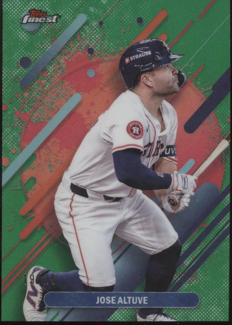 Jose Altuve 2025 Topps Finest Rare Green Refractor 19/25 #233