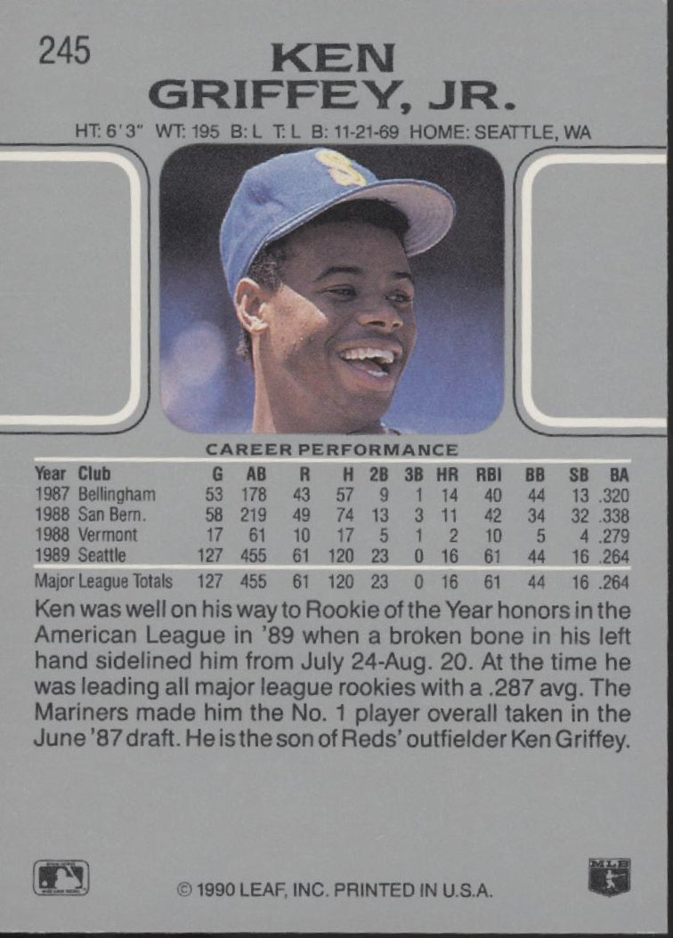 Ken Griffey Jr. 1990 Leaf #245 #2