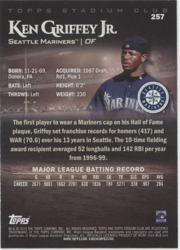 Ken Griffey Jr. 2019 Topps Stadium Club Red #257