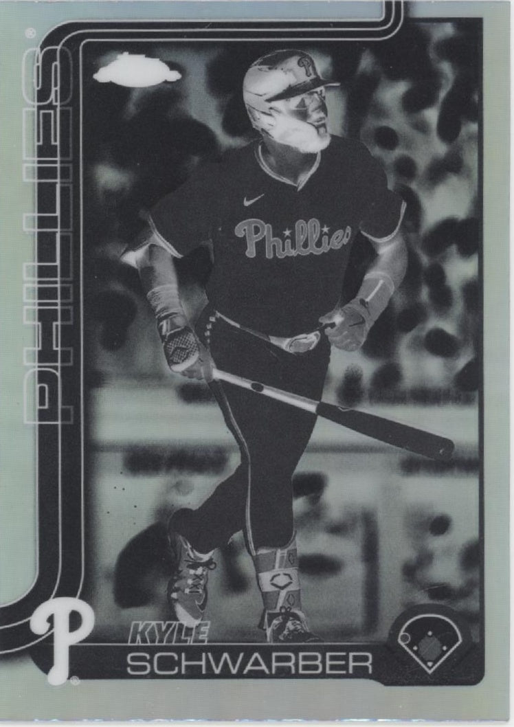 Kyle Schwarber 2025 Topps Chrome Negative Refractor #31