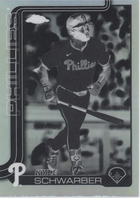 Kyle Schwarber 2025 Topps Chrome Negative Refractor #31