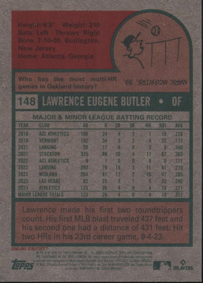 Lawrence Butler 2024 Topps Chrome Heritage RC 112/699 #148