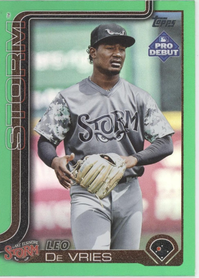 Leo De Vries 2025 Topps Pro Debut Green Holo 13/999 #PD-17