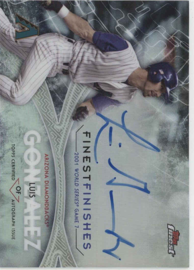 Luis Gonzalez 2017 Topps Finest Finishes Refractor Auto #FINA-LG