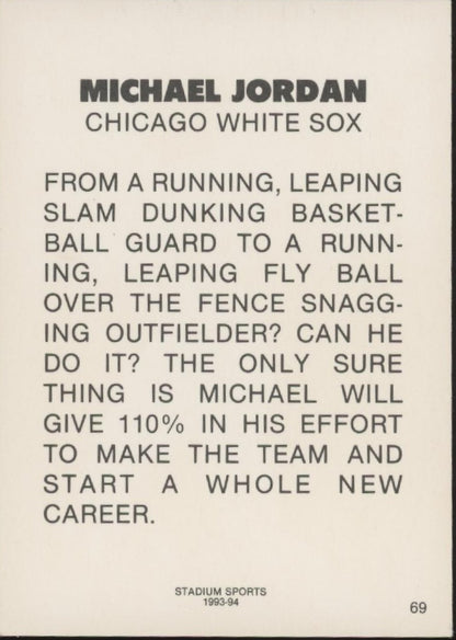 Michael Jordan 1993-94 Stadium Sports Rookie of the Year #69