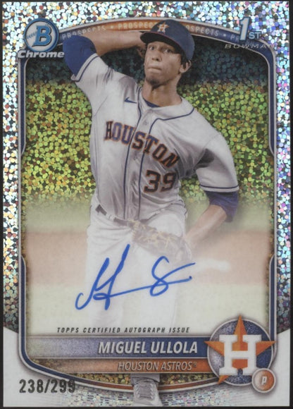 Miguel Ullola 2025 Bowman Chrome Prospects Speckle Refractor Auto 238/299