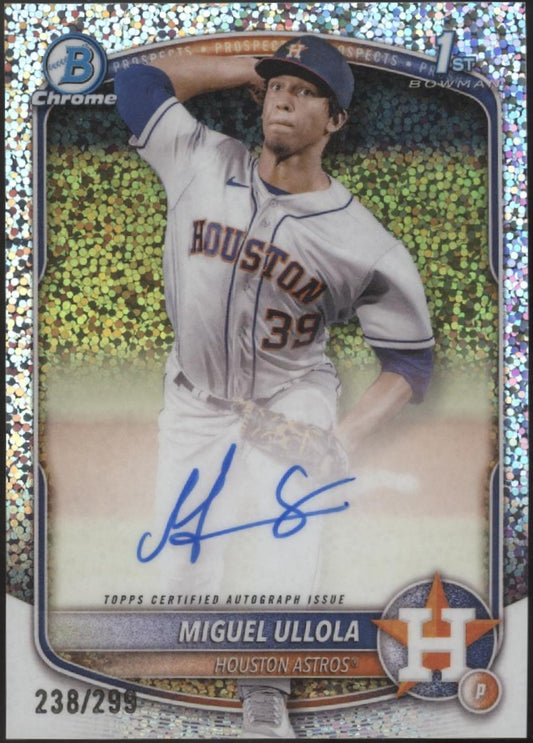 Miguel Ullola 2025 Bowman Chrome Prospects Speckle Refractor Auto 238/299
