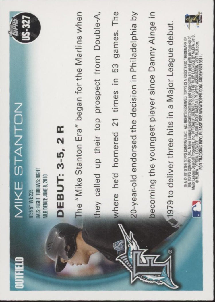 Mike Stanton 2010 Topps Update Series RC #US-327