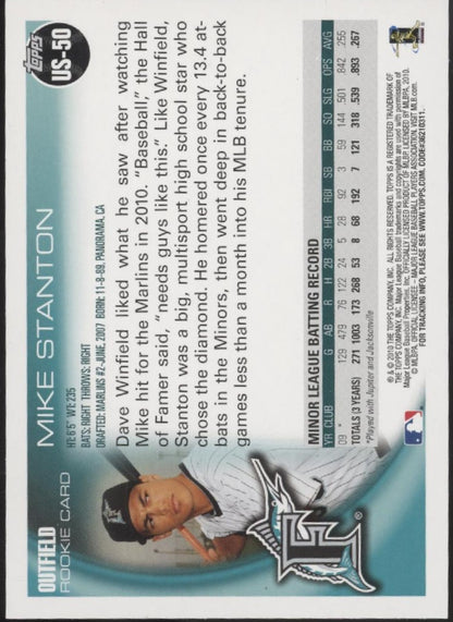 Mike Stanton 2010 Topps Update Series RC #US-50