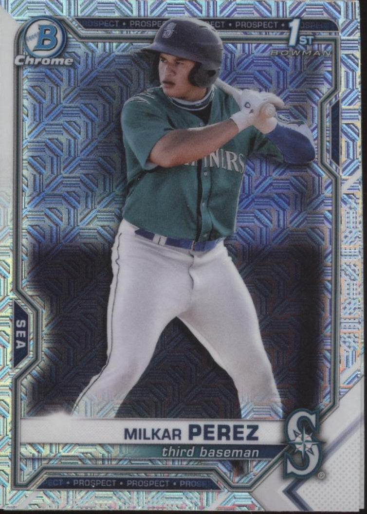 Milkar Perez 2021 Bowman Chrome Prospects Mojo Refractor #BCP-215 #1