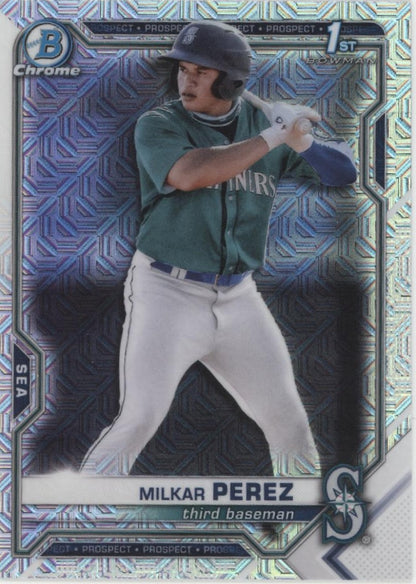 Milkar Perez 2021 Bowman Chrome Prospects Mojo Refractor #BCP-215 #2