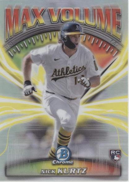 Nick Kurtz 2025 Bowman Chrome Max Volume Refractor RC #MV-11 #2