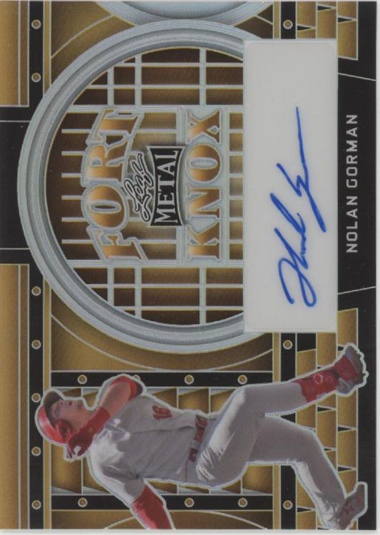 Nolan Gorman 2022 Leaf Metal Fort Knox Auto 9/10 #FT-NG1