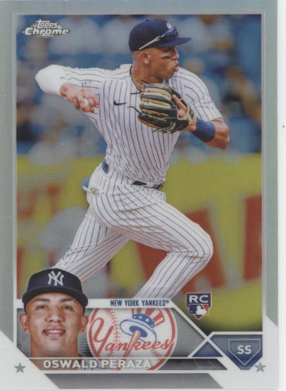 Oswald Peraza 2023 Topps Chrome Refractor RC #132