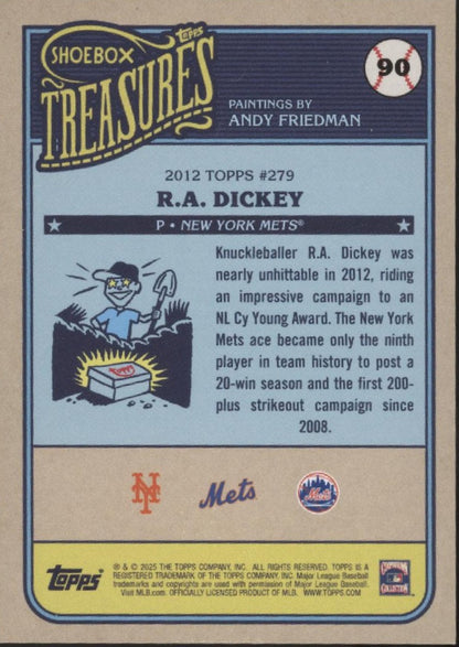RA Dickey 2025 Topps Shoebox Treasures #90