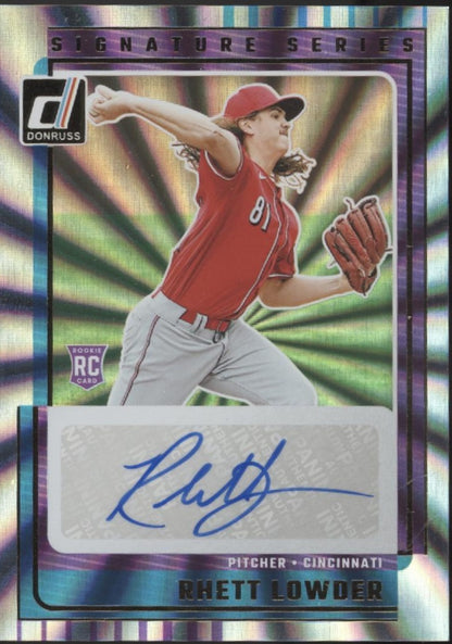 Rhett Lowder 2025 Panini Donruss Signature Series RC Auto #SG-RHL