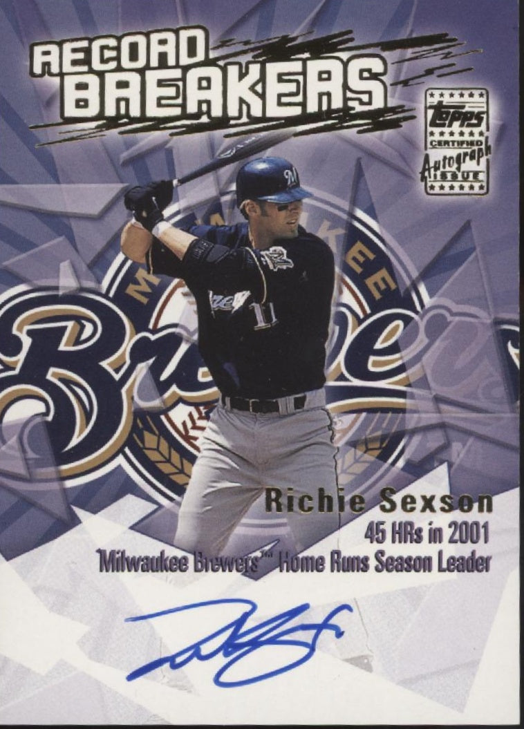 Richie Sexson 2002 Topps Record Breakers Auto #RBA-RS