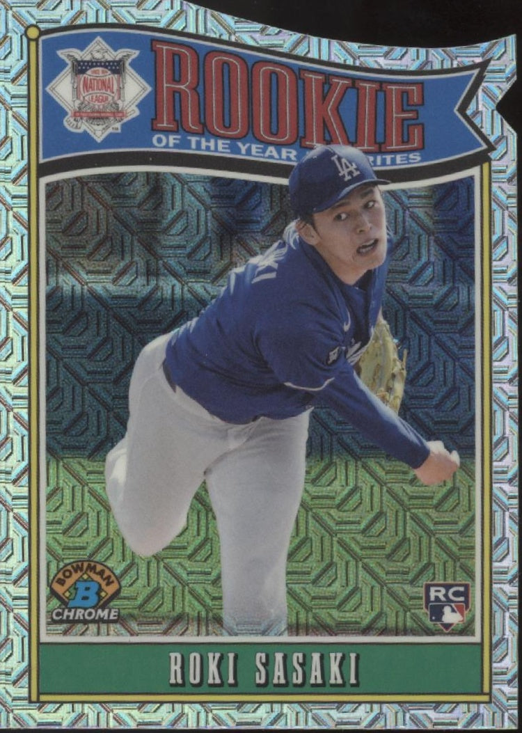 Roki Sasaki 2025 Bowman Chrome Rookie of the Year Favorites Die-Cut RC #ROY-10