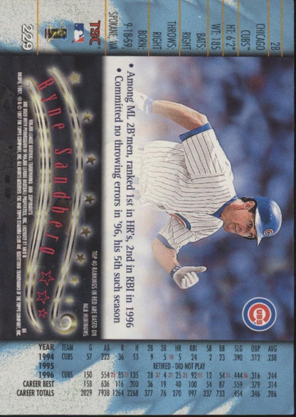 Ryne Sandberg 1997 Topps Stadium Club Matrix #229