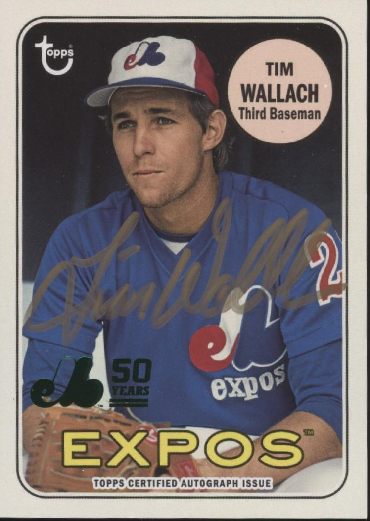 Tim Wallach 2019 Topps Archives Green Auto 74/99 #MTLA-TW