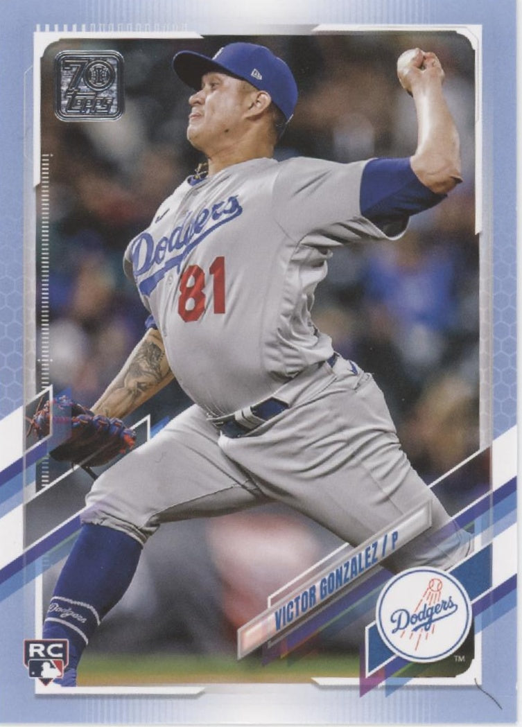 Victor Gonzalez 2021 Topps Update Series Father’s Day Powder Blue RC 48/50