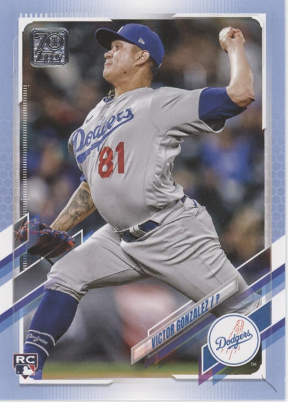 Victor Gonzalez 2021 Topps Update Series Father’s Day Powder Blue RC 48/50