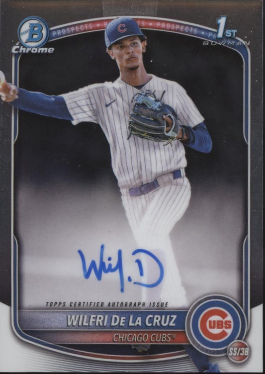 Wilfri De La Cruz 2025 Bowman Chrome Prospects Auto #CPA-WD
